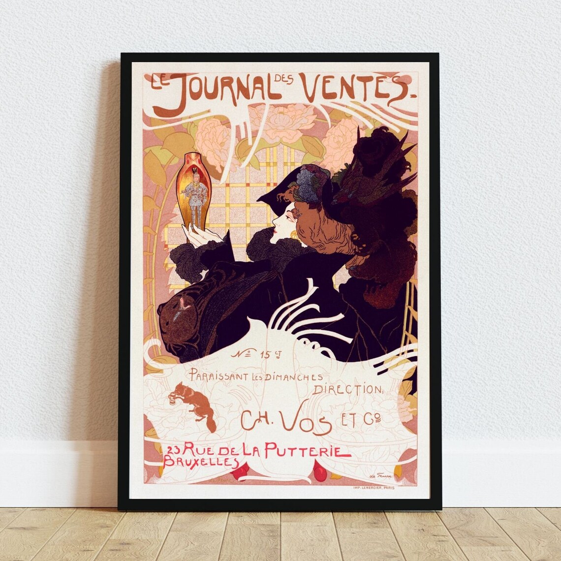 Le Journal Des Ventes Classic Art Nouveau Vintage Advertising Poster - Image 5