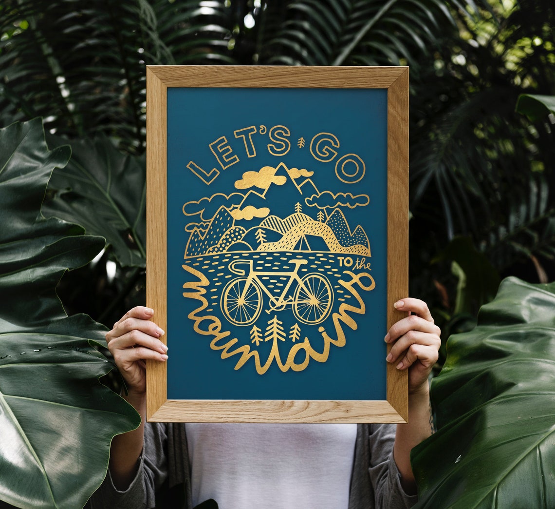 Cycling Print Inspirational Print Bicycle Art Print - Image 4