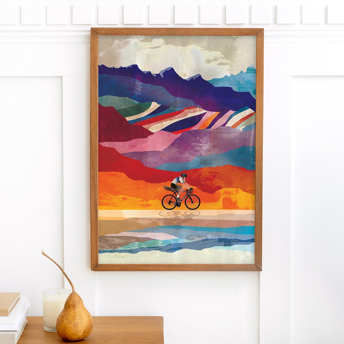 Cycling Art Print, Gift for a Cyclist - Image 2