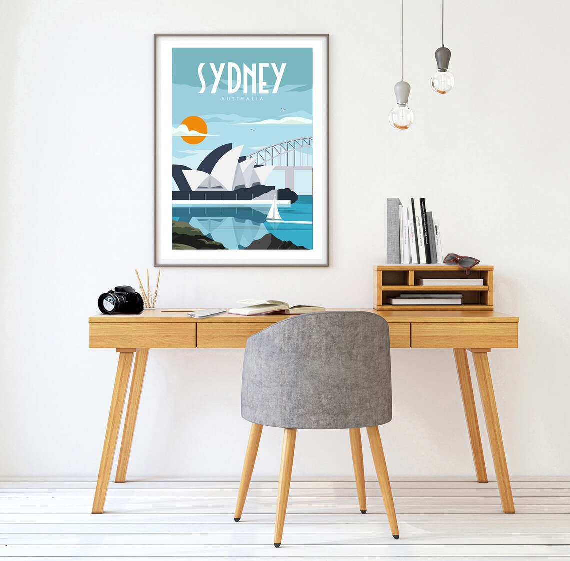 Sydney Retro Travel Poster, Australia Travel Art - Image 2