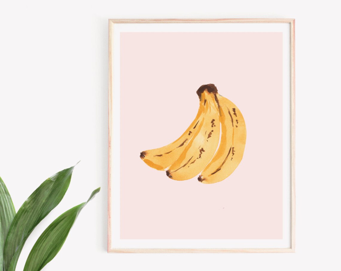 Bananas And Watermelon Art Print Set, Kitchen Decor - Image 4