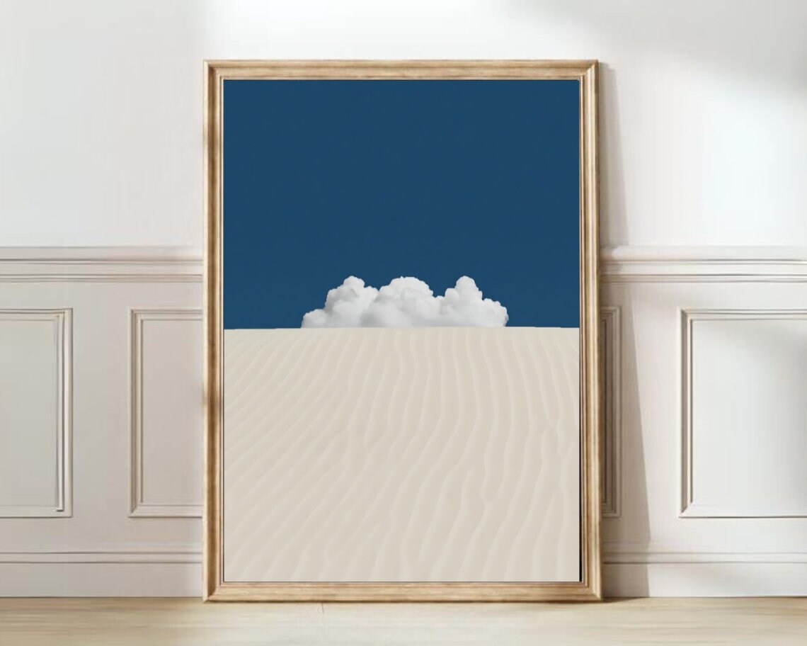 Cloud Print Desert Sky Poster, Maximalist Style