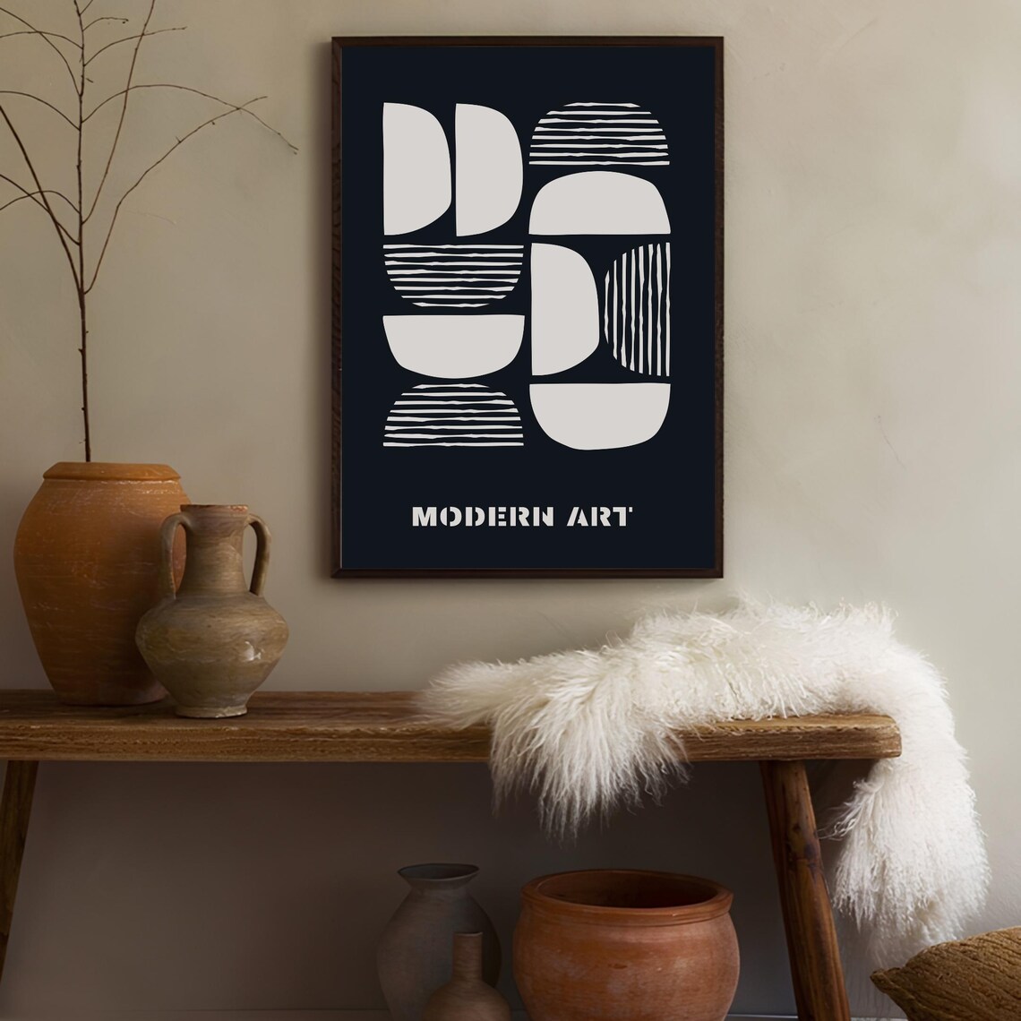 Black Bauhaus Print, Modern Abstract Poster - Image 3