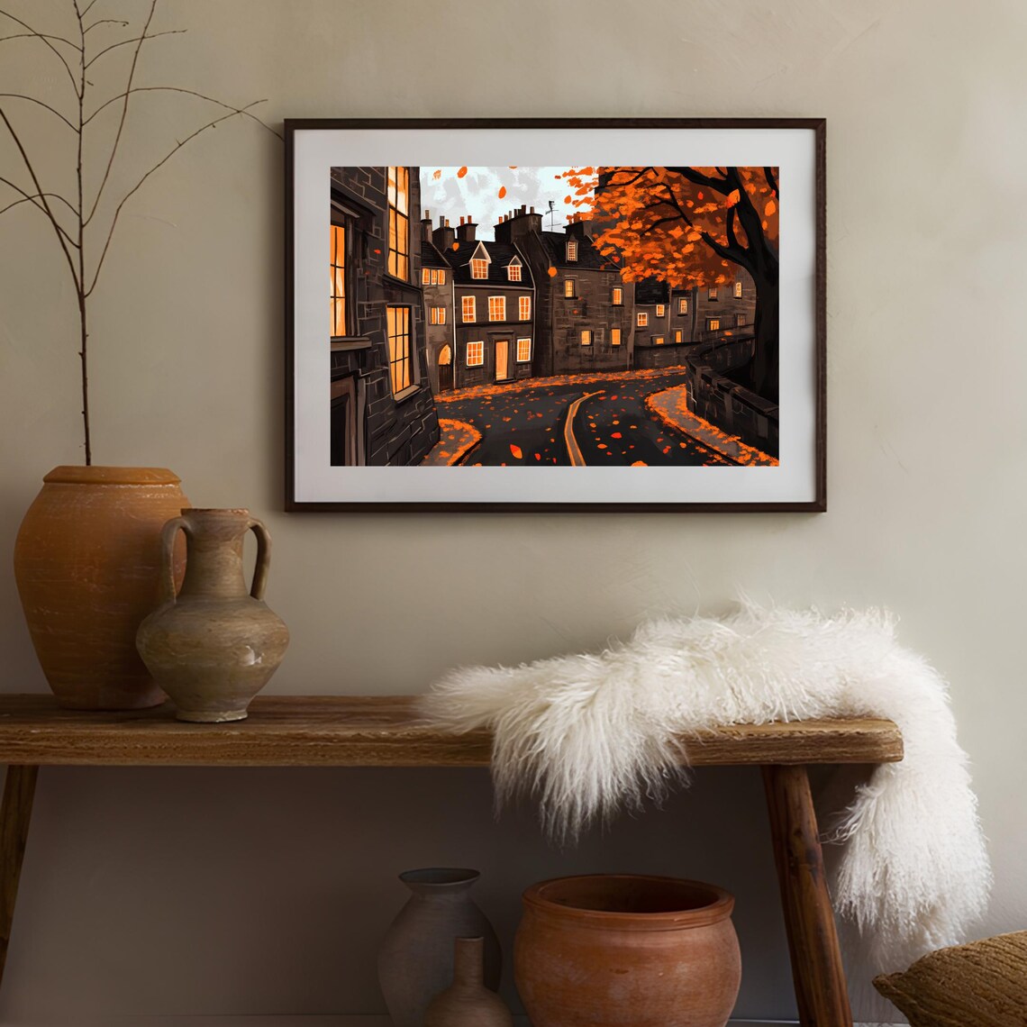 Dublin Autumn Ireland Travel Poster, Cozy Illustration - Image 3