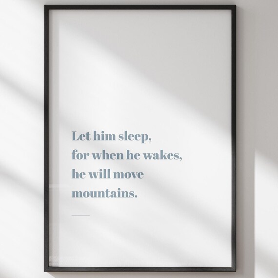 Let Him Sleep Wall Art Inspirational Poster For Childs Roomnursery Boy Room Boho Trendy Emd111