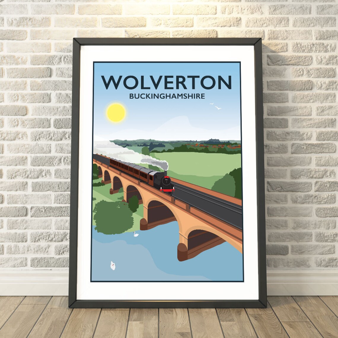 Wolverton Viaduct Buckinghamshire Travel Poster