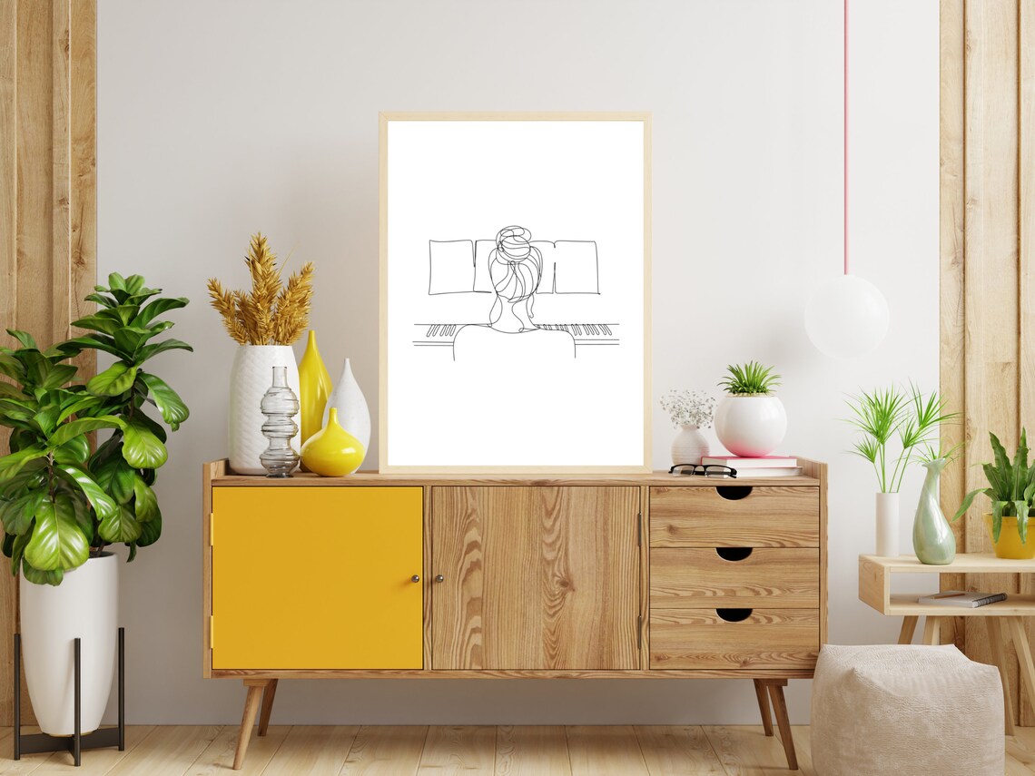 Women On Piano Line Art, Piano Lover Art Print - Image 4