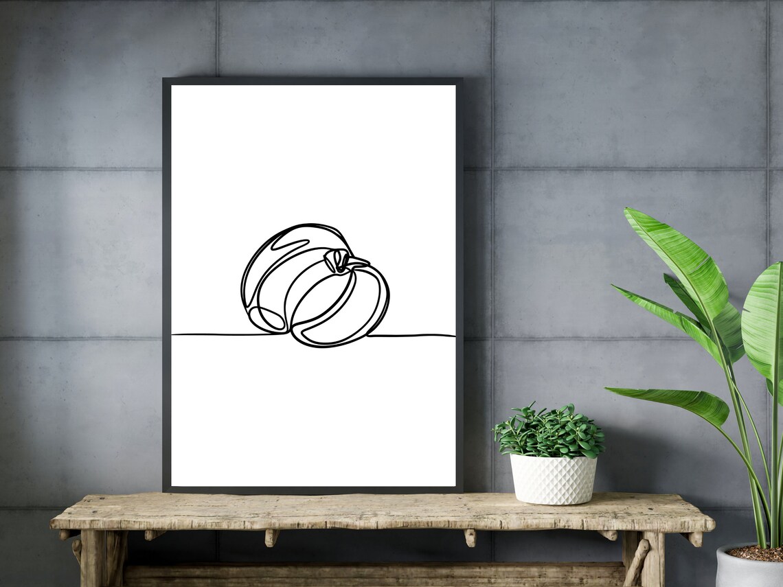 Wedding Ring Line Art, Anniversary Wall Art Print - Image 3