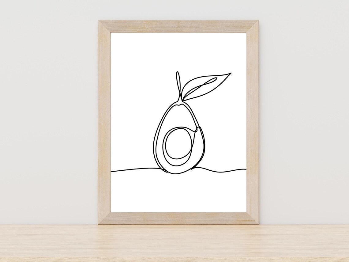Avocado Line Art