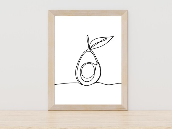 Avocado Line Art