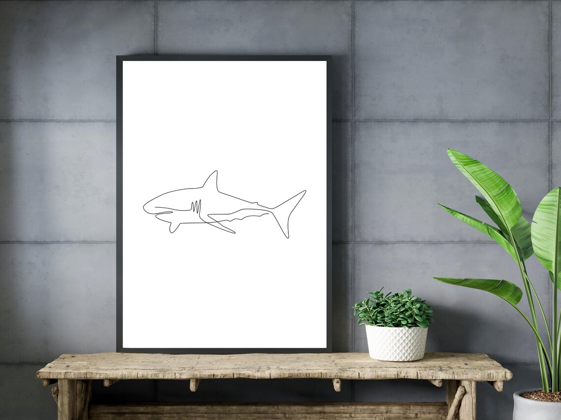 Shark Line Art - Image 3