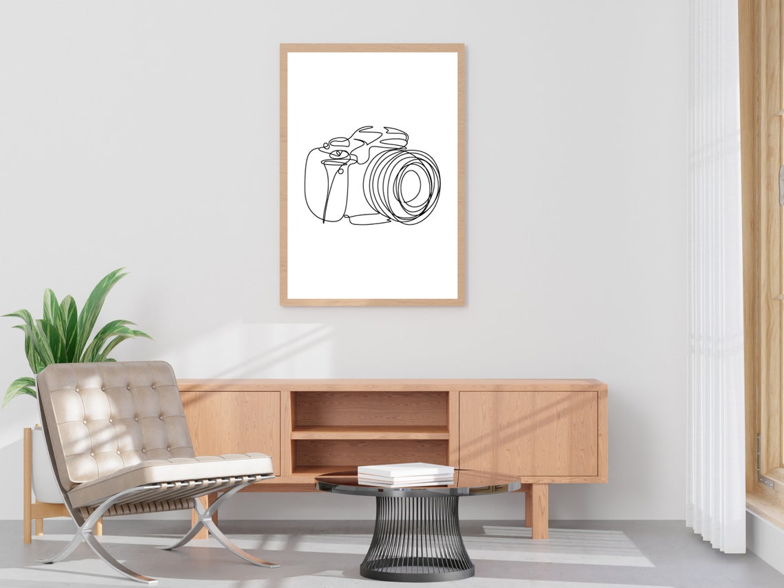 Vintage Camera Line Drawing Minimalist Photography Wall Poster - Image 4