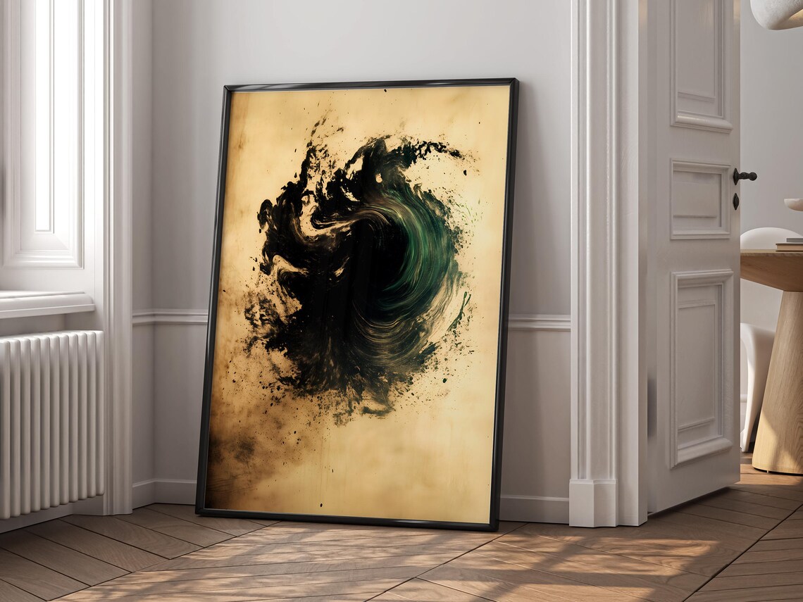 Wabi Sabi Japandi Abstract Poster, Minimalist Zen