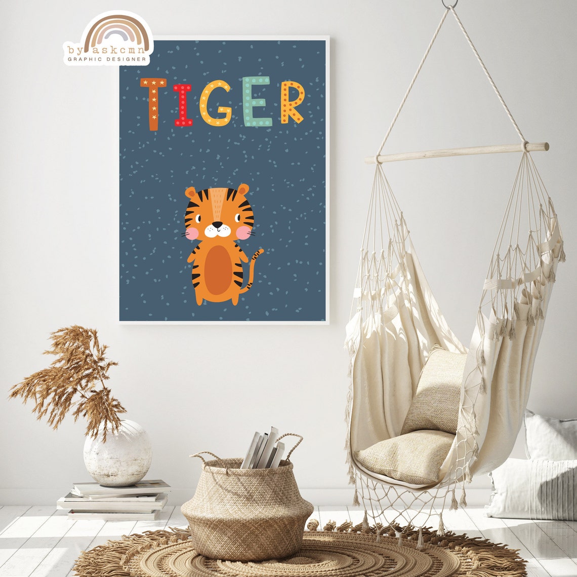 Tiger Baby Room Poster Christmas Gift Nursery Art Poster Baby Room Poster Birthday Gift Kids Room Poster Baby Room Wall Art - Image 6