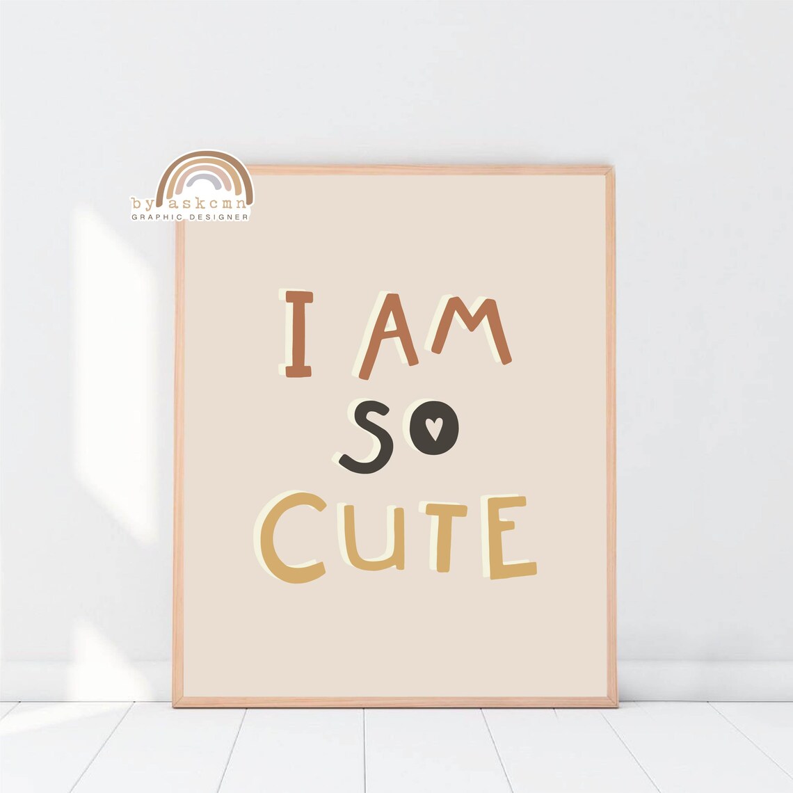 Pastel Nursery Decor Baby Room Poster Rainbow Blush Poster Gender Neutral Nursery Neutral Rainbow Art Kids Wall Art Boho Nursery Art