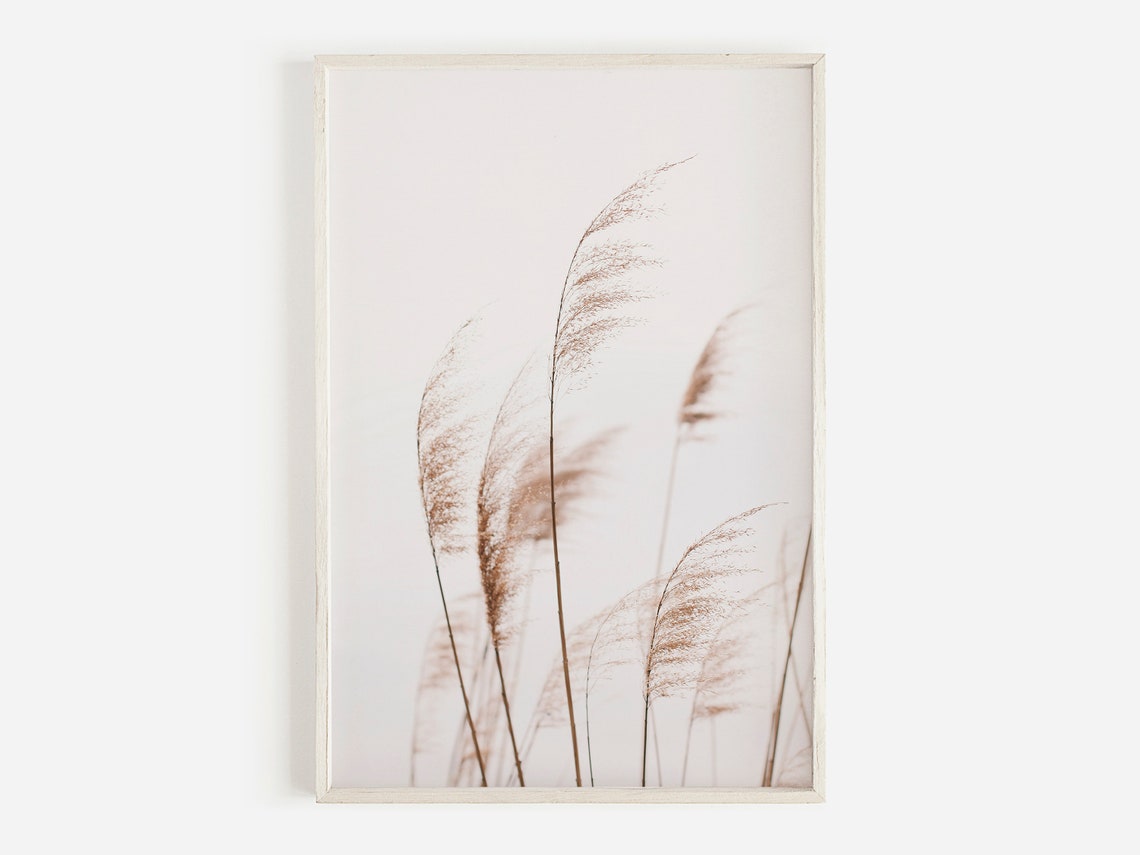Pampas Grass Beach Wall Art Print
