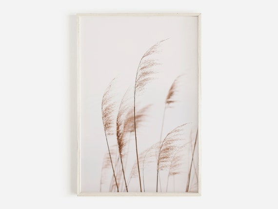 Pampas Grass Beach Wall Art Print