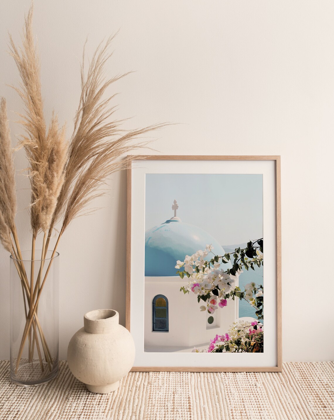 Santorini Scenery Photo Print, Greek Church - Image 2