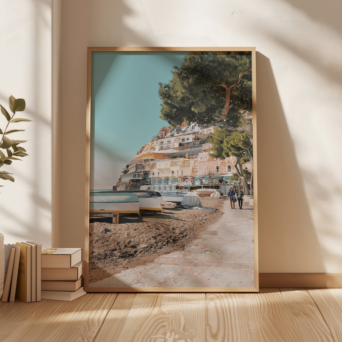 Positano Italy Fishing Boats Beach Cliffside Village Coast Poster - Image 4