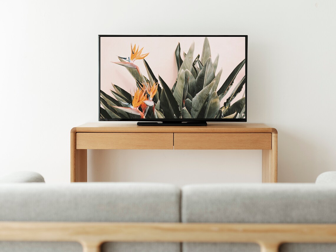 Bird of Paradise Tropical Flowers Botanical Pink Wall Art Print - Image 3
