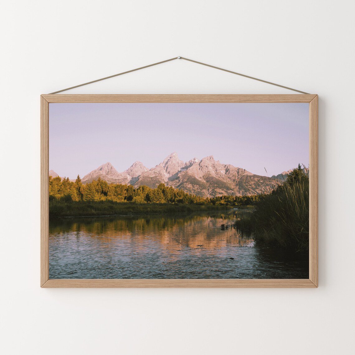 Mountain Range Sunrise Art Print, Grand Tetons - Image 2