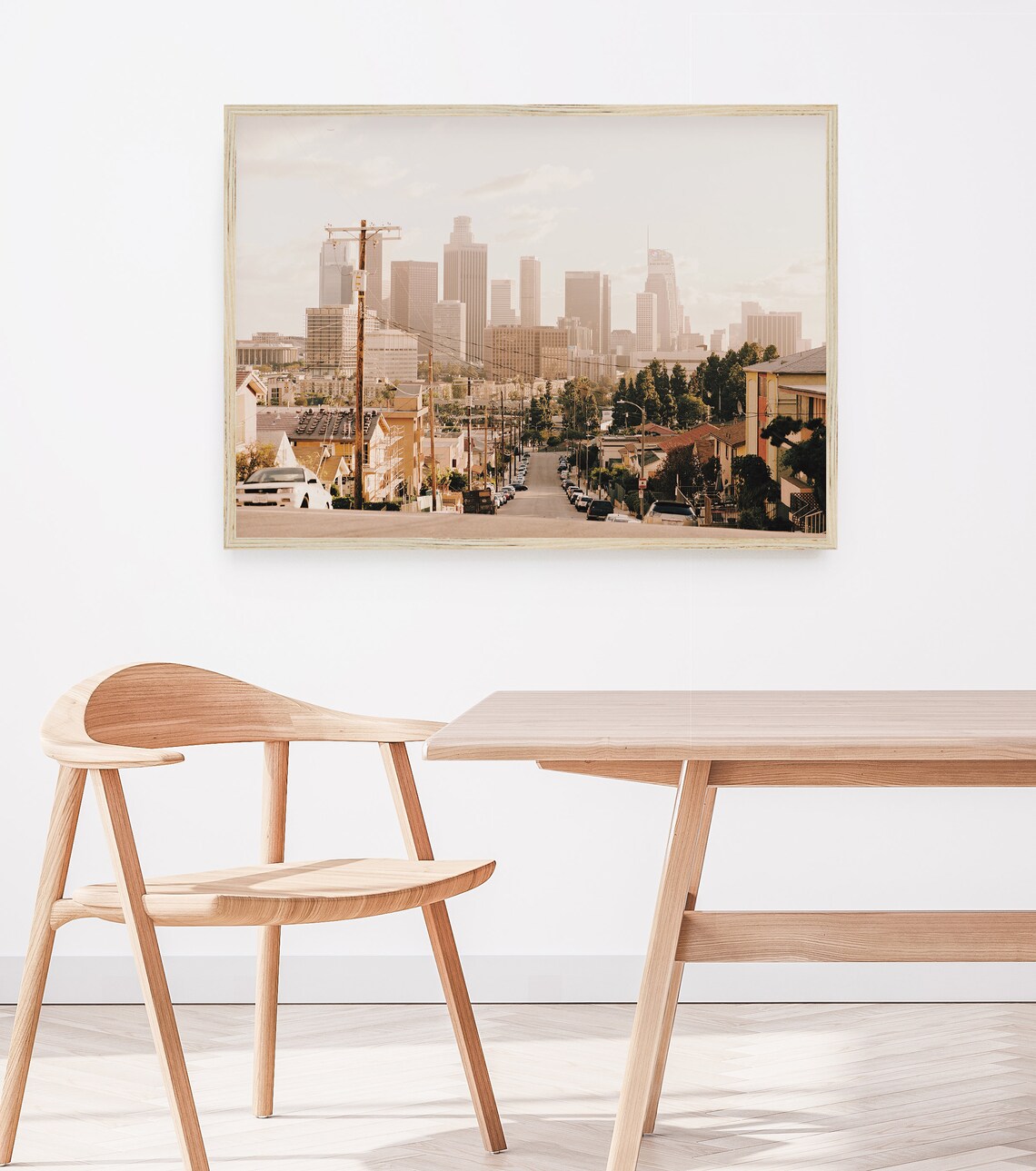 Los Angeles Pastel Skyline Travel Poster - Image 4