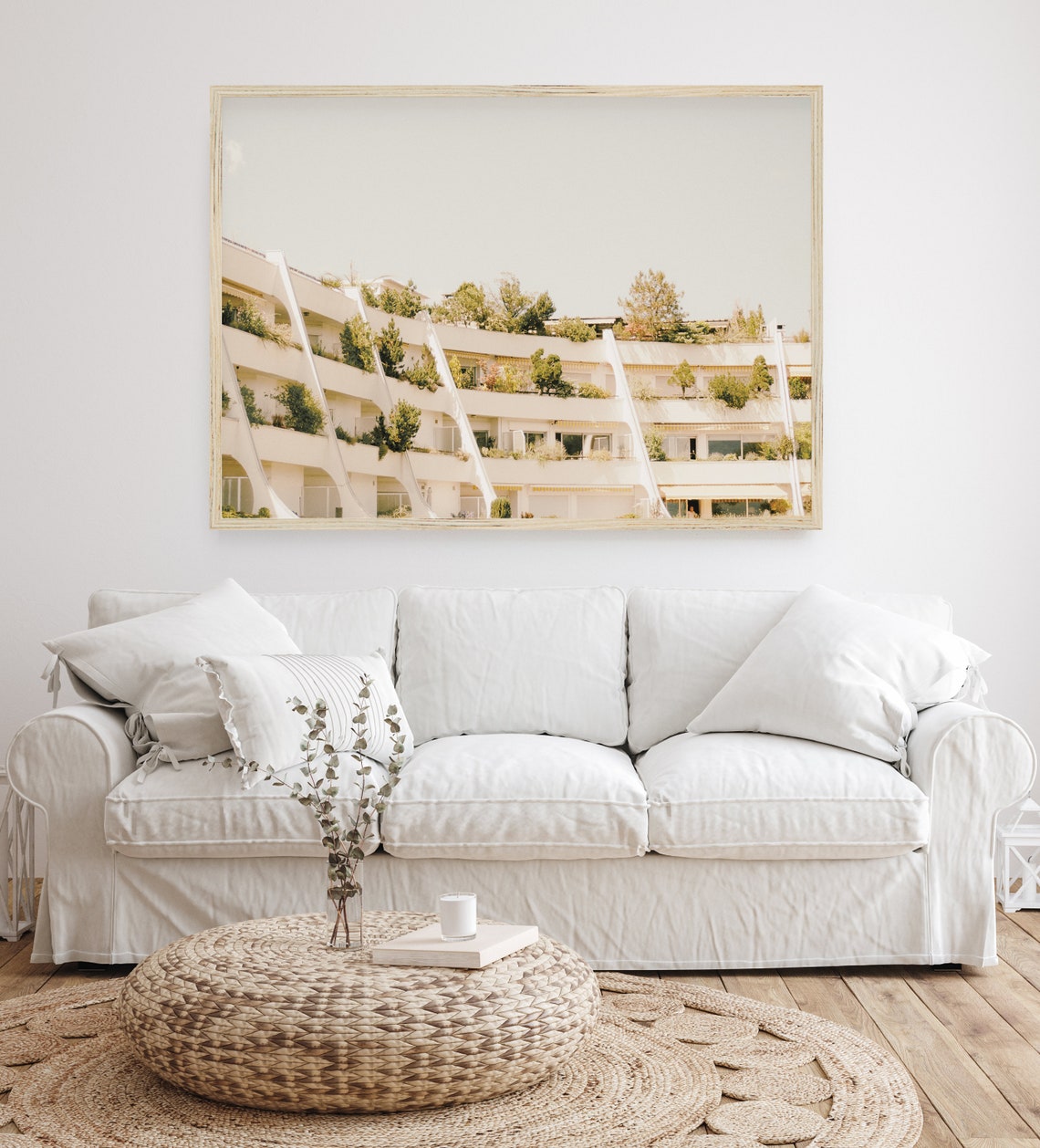 Apartment Architecture Greenery In Apartment White Building Print Architecture Wall Art Innovative Architecture Industrial Photo - Image 4