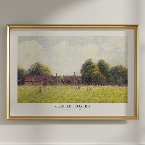 Camille Pissarro Hampton Court Green, Rustic Landscape
