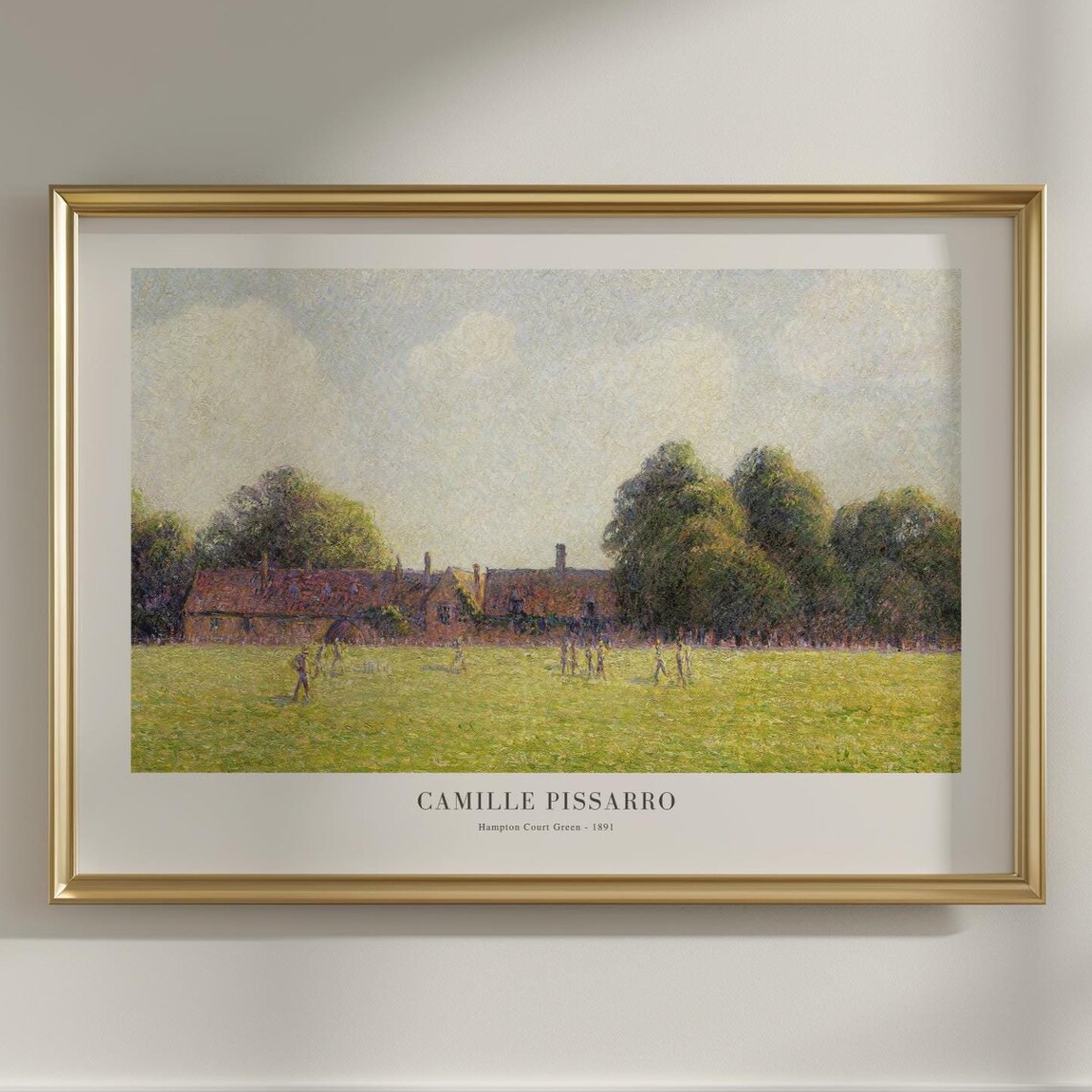 Camille Pissarro Hampton Court Green, Rustic Landscape