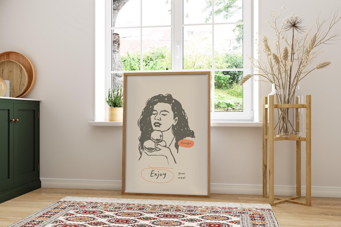 Fruit Food Girl, Modern Style Kitchen Decor Poster - Image 4