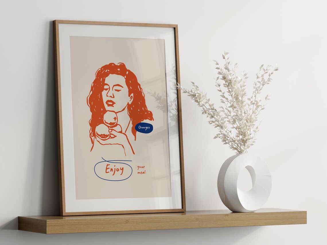 Fruit Food Girl, Modern Style Kitchen Decor Poster - Image 3