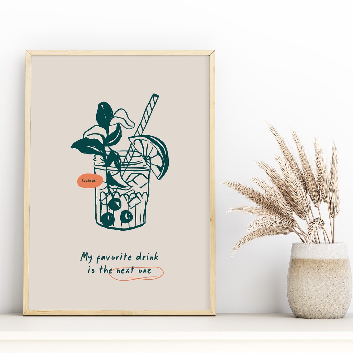 Mojito Cocktail, Modern Style Kitchen Art Print - Image 2