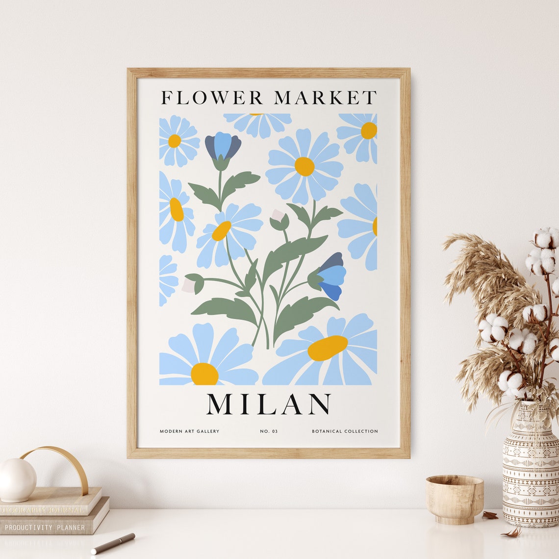 Milan Flower Market Art Print, Modern Floral Decor - Image 4