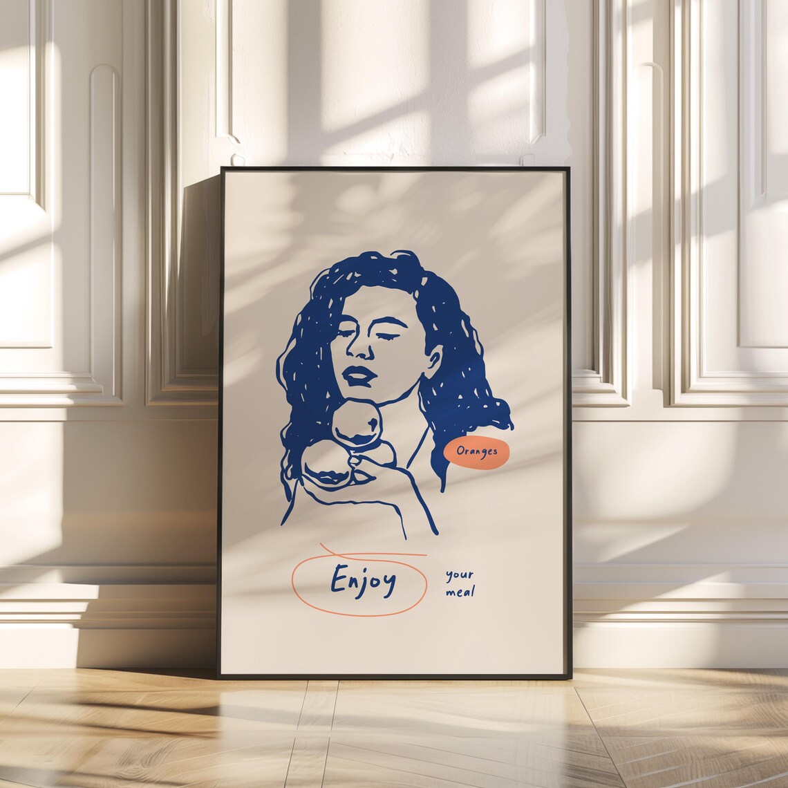 Fruit Food Girl, Modern Style Kitchen Decor Poster