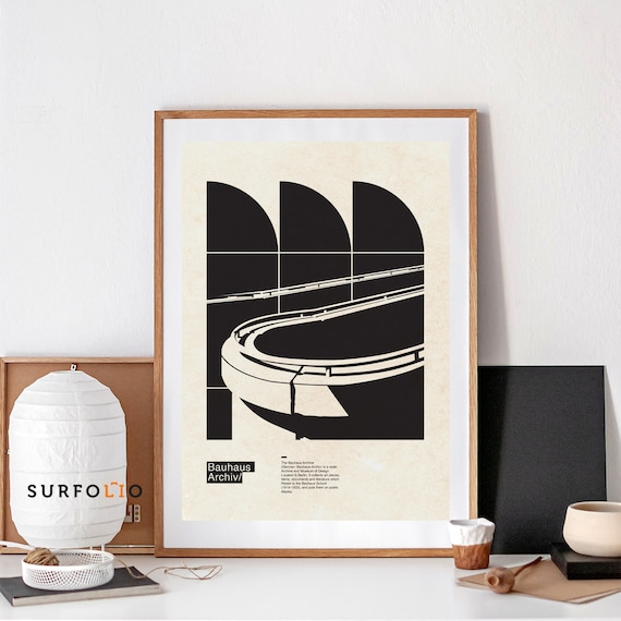 Bauhaus Archive Berlin, Modern Architecture Poster