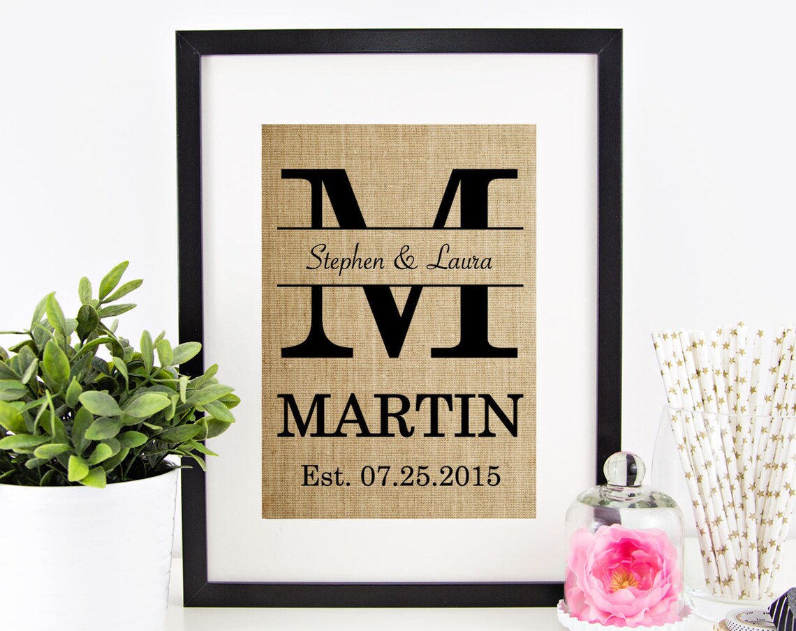 Wedding Gift Personalized Wedding Print For Couples Gift For Bridal Shower Gift Ideas For Anniversary Wedding Shower Monogram Wall Art