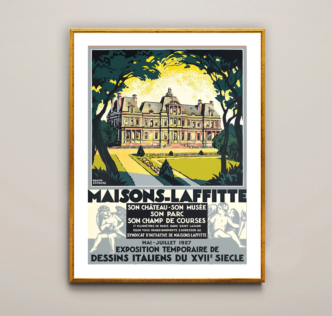 Maisons Laffitte France Vintage Travel Poster