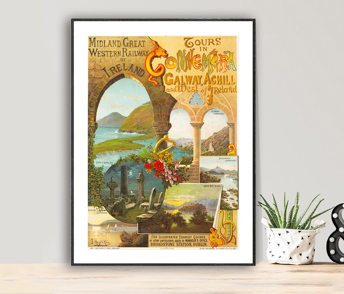 Midland Great Western Railway Connemara Galway Ireland Poster