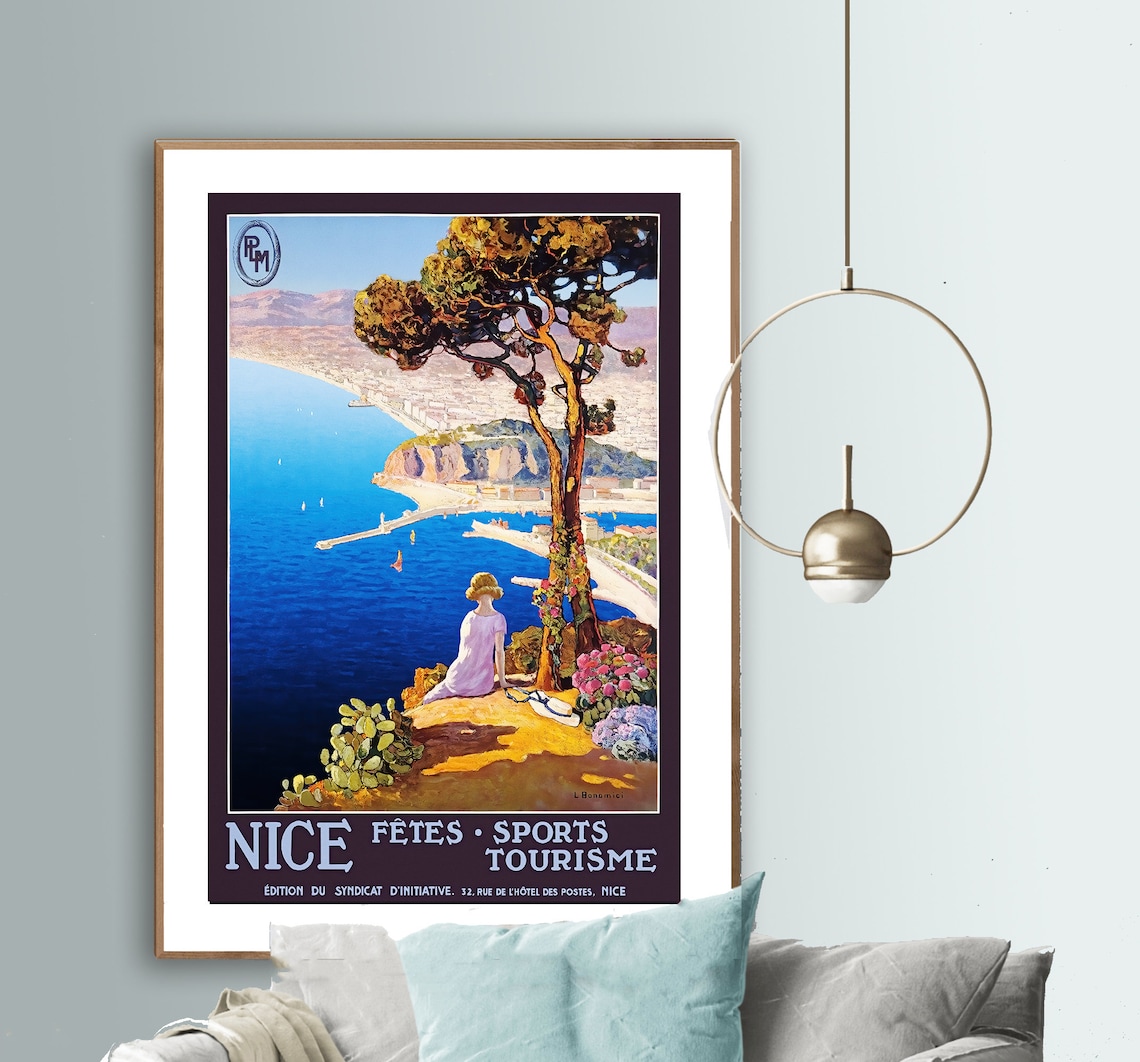 Nice France Affiche De Voyage Art Print