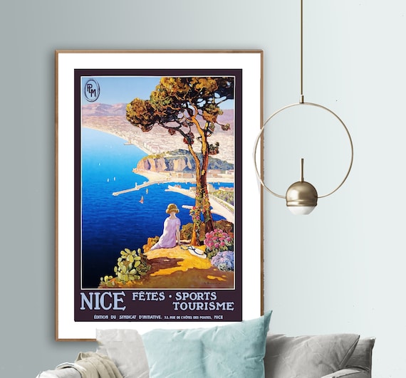 Nice France Affiche De Voyage Art Print