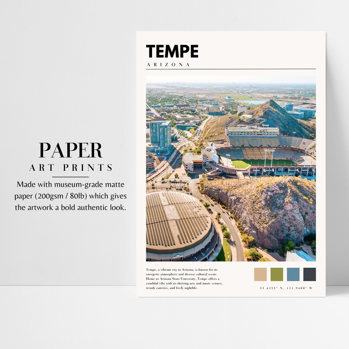 Tempe Arizona State University Travel Poster - Image 3