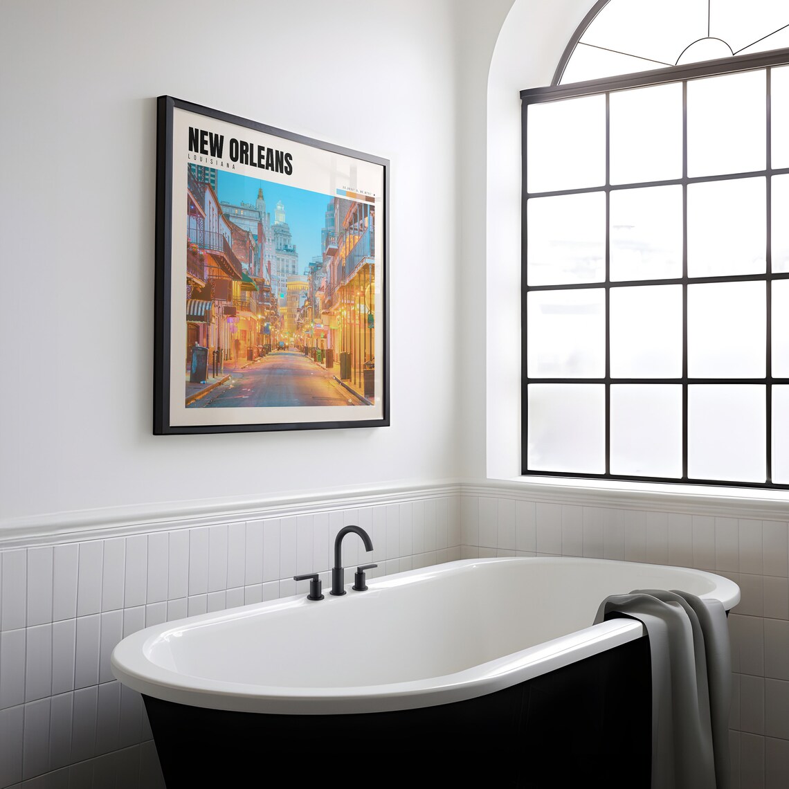 New Orleans Bourbon Street Dusk French Quarter Louisiana Travel Poster - Image 2