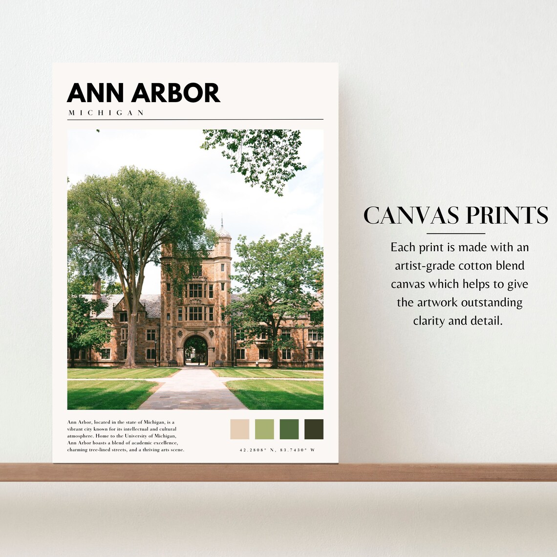 Ann Arbor, Michigan University Of Michigan Art Print - Image 2