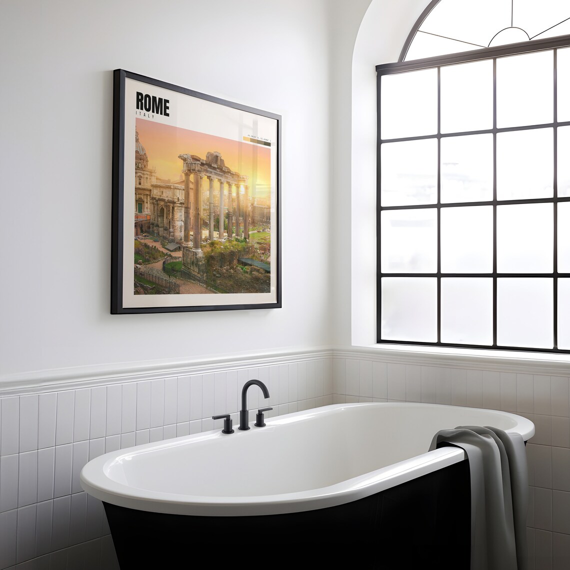 Rome Italy Roman Forum Ancient Ruins Golden Sunset Glow Travel Poster - Image 2