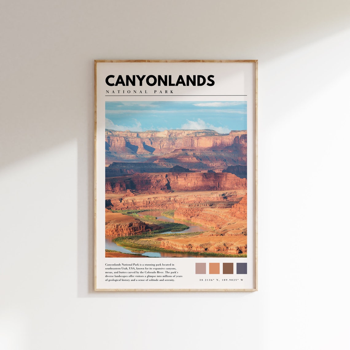 Canyonlands National Park Red Rock Canyon River Sunset Poster