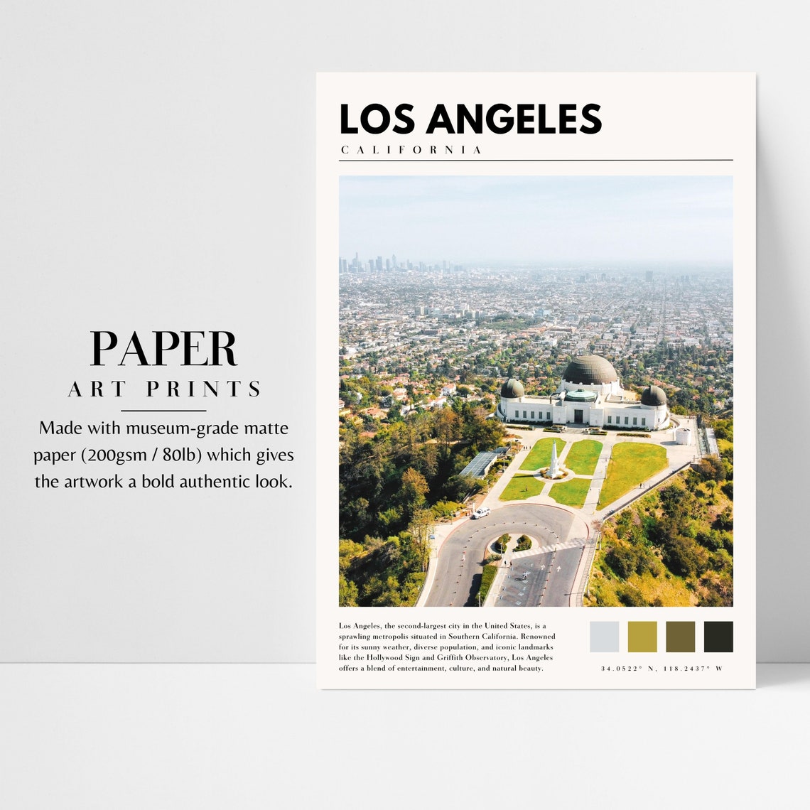 Los Angeles Griffith Observatory Overlooking the City Poster - Image 3