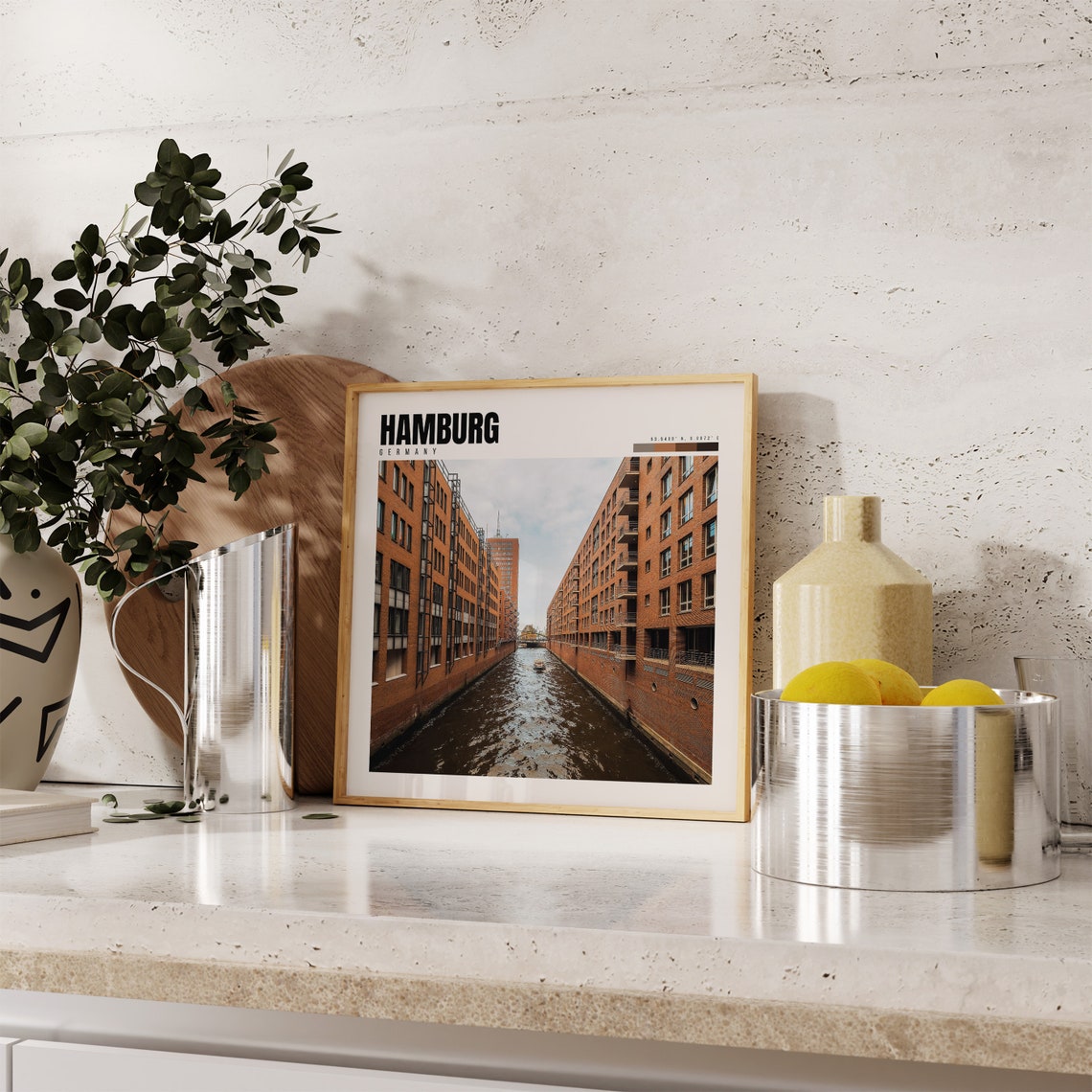 Hamburg Germany Brick Canal Warehouse District Waterway Poster - Image 4