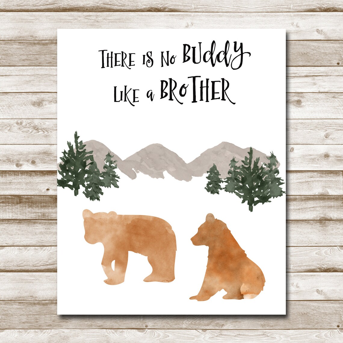 There Is No Buddy Like A Brother Quote Art Print - Image 4