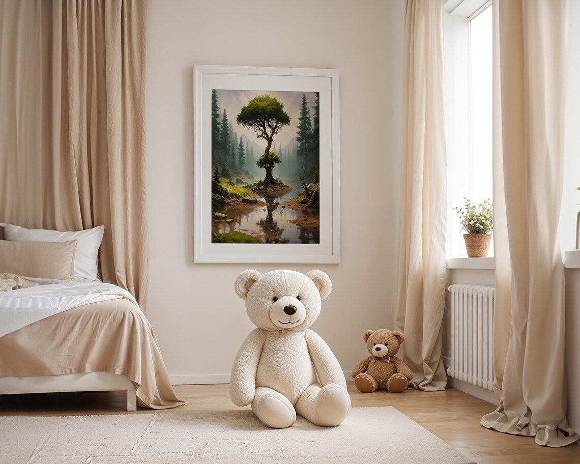 Mystical Tree In Forest Landscape, Tranquil Scene - Image 2