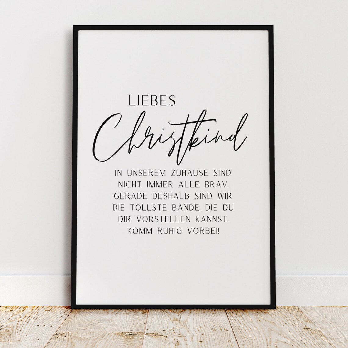 Dear Christkind Scandinavian Christmas Poster